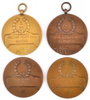 Iván István (1905-1968) 4db Br sportérem (41mm) T:2,2-