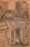 WWI K.u.K. military hand-drawn - 4 old postcards