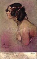 Salome / Erotic nude art postcard, Anczyc 839. s: K. Sichulski (Rb)