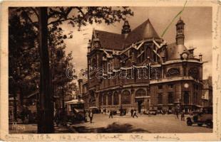 Paris, St. Eustache church, market quarter, automobile, autobus