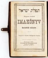 Imakönyv Izraeliták számára, Budapest, 1901, Schlesinger Jos. Kissé viseltes kiadói bakelit kötésben...