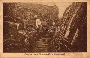 Csendes nap a lövészárokban Manajownál / WWI Hungarian military, trench (EK)