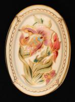 Zsolnay ékszeres doboz, kézzel festett, jelzett, hibátlan, 7,5×10 cm