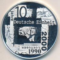 Németország 2000. "10 éves a német egység" Ag emlékérem (15,85g/0.333/34mm) T:PP Germany 2000. "10 Jahre Deutsche Einheit" Ag medallion (15,85g/0.333/34mm) C:PP