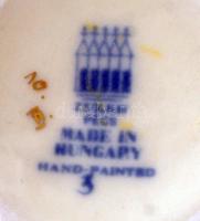 Zsolnay váza, kézzel festett, jelzett, hibátlan, m:13 cm