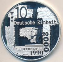 Németország 2000. "10 éves a német egység" Ag emlékérem (15,85g/0.333/34mm) T:PP Germany 2000. "10 Jahre Deutsche Einheit" Ag medallion (15,85g/0.333/34mm) C:PP