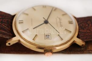 cca 1960 Glashütte Spezimatic automata férfi karóra, naptár funkcióval, eredeti dobozában, újszerű á...