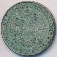 1835B 20kr Ag "I. Ferenc" T:2- patina 1835B 20 Kreuzer Ag "Franz I" C:VF patina