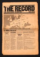 1978 The Record. The Holocaust in History, 1933-1945. Published by the Anti-Defamation League of B&#039;nai B&#039;rith. A Holokauszt történetét áttekintő lapszám, kis szakadással.