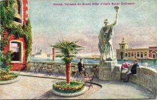 Venice, Venezia; Terrace of the Grand Hotel d'Italie Bauer Grünwald