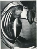 cca 1975 Gebhardt György (1910-1993): Tükörkép, aláírt vintage fotóművészeti alkotás, 24x18 cm