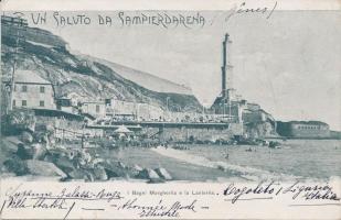 Sampierdarena (Genova), Bagni Margherita, Lanterna / beach, lighthouse (b)