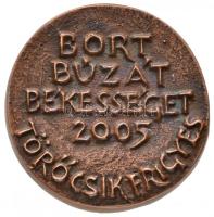 Tóth Sándor (1933-) 2005. "Karácsony / Bort, búzát, békességet - Törőcsik Frigyes" Br plak...