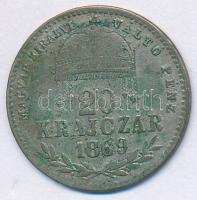 1869GYF 20kr Ag "Magyar Királyi Váltó Pénz" T:2-,3 patina Adamo M11.1