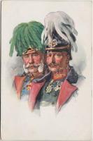 Franz Joseph, Wilhelm II M. Munk, Wien Nr. 1034