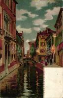 Venice, Venezia; Rio de Dona Onesta, litho s: R. Tafuri