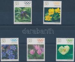 Flowers 5 diff. stamps, Virág 5 klf érték