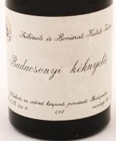 1967 Badacsonyi kéknyelű, minőségi bor, Szőlészeti és Borászati Kutatóintézet, 0,7 l