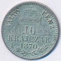 1870KB 10kr Ag "Váltó Pénz" T:2-