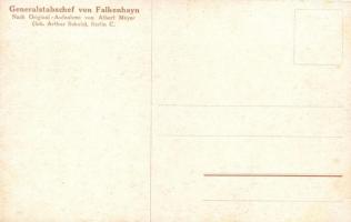 Erich von Falkenhayn német tábornok, Albert Meyer felvétele alapján Generalstabschef von Falkenhayn,...
