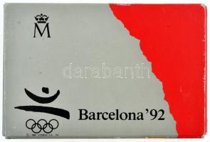 Spanyolország 1990. 2000P Ag "1992 Olimpia - Kosárlabda" eredeti fa díszdobozban, papírtok...