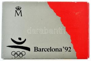 Spanyolország 1990. 2000P Ag "1992 Olimpia - Görög futó" eredeti fa díszdobozban, papírtok...
