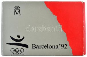 Spanyolország 1990. 2000P Ag "1992 Olimpia - Olimpiai szimbólum" eredeti fa díszdobozban, ...