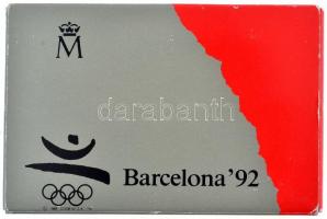 Spanyolország 1990. 2000P Ag "1992 Olimpia - Ókori hajó" eredeti fa díszdobozban, papírtok...