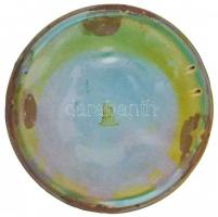 1978. "Mediflex Pécs 1987" Zsolnay eozin mázas porcelán plakett (107mm) T:2 kopások
