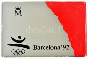 Spanyolország 1990. 2000P Ag "1992 Olimpia - Pelota játékos" eredeti fa díszdobozban, papí...