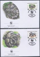 WWF Piton sor 4 FDC WWF Piton set on 4 FDC