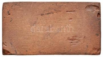 Schwartz István (1851-1924) DN "Sakkozók" Br emlékplakett, jelzetlen (35x65mm) T:2-