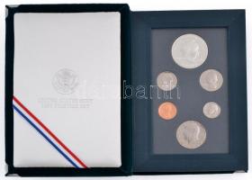Amerikai Egyesült Államok 1990. 1c-1$ (6xklf) "Presztízs" szett, benne 1$ Ag "Eisenho...