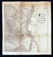 Budapest Magyarország fővárosának térképe XIII.-XVIII. századig. 2 db nagyméretű, kőnyomatos térkép....