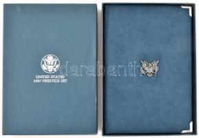Amerikai Egyesült Államok 1987. 1c-1$ (6xklf) "Presztízs" szett, benne 1$ Ag "Alkotmá...