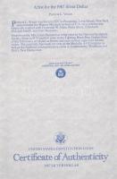 Amerikai Egyesült Államok 1987. 1$ Ag "Alkotmány", eredeti bársony díszdobozban, tanúsítvá...