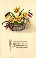 Namenstag / Name Day, Viribus Unitis propaganda; floral litho