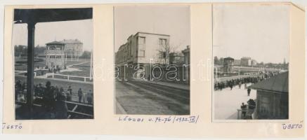 1930-1932 Budapest, a régi ügetőpálya (Erzsébet királyné útja), a rákosi pálya és az új ügető pálya,...