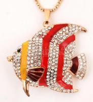 Halat formázó díszes nyaklánc, h: 40,5 cm