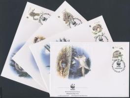 WWF Flying squirrel set + 4 FDC WWF Repülőmókus sor + 4 FDC
