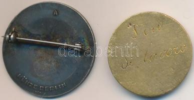 Németország / Berlin DN "Marx" Ag jelvény (12.29g/0.900/31,5mm) + Olaszország DN "Mar...