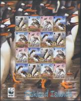 WWF pingvinek kisív, WWF penguins minisheet