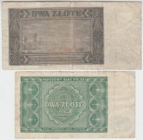 Lengyelország 1946. 2Zl + 1948. 2Zl T:III,III-
Poland 1946. 2 Zlote +  1948. 2 Zlote C:F,VG