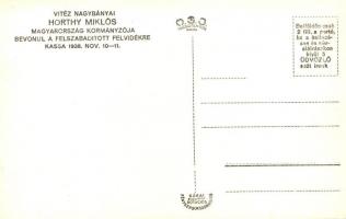 Kassa, Bevonulás, Horthy Miklós / entry of the Hungarian troops