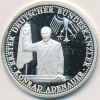 Németország 1994. "Németország kancellárjai - Konrad Adenauer" Ag emlékérem számozott tanúsítvánnyal (8,5g/0.999/30mm) T:PP Germany 1994. "Die Kanzler der Bundesrepublik Deutschland - Konrad Adenauer" Ag medallion with numbered certificate (8,5g/0.999/30mm) C:PP