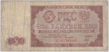 Lengyelország 1948. 5Zl T:III,III- Poland 1948. 5 Zlotych C:F,VG