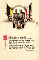 Mein Bruder du im hellen Süd... / Austrian-German alliance military propaganda, flags (EK)