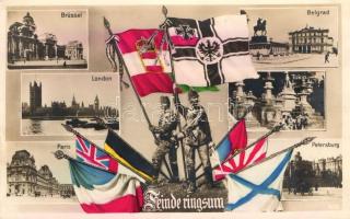 Feinde ringsum / Central powers military propaganda, Entente countries