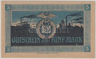 Német Birodalom / Saarbrücken 1918. 5M T:I,I-
German Empire / Saarbrücken 1918. 5 Mark C:UNC,AU