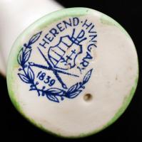 Herendi porcelán kis liba, kézzel festett, jelzett, hibátlan, m: 6,5 cm